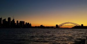 An Australian skyline at sunset