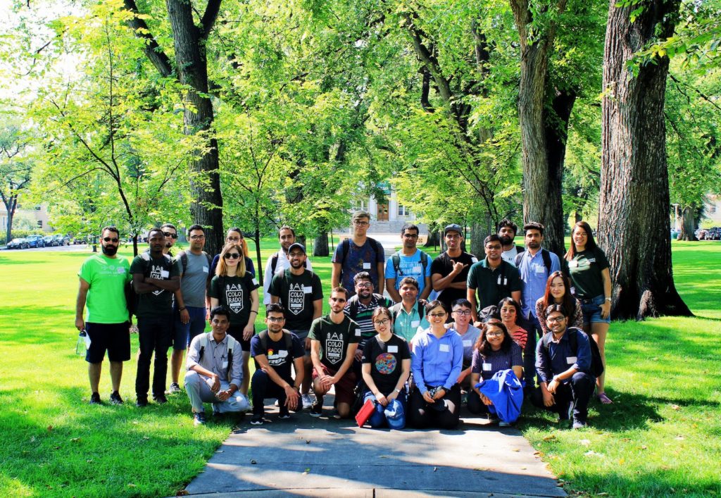 international students on the CSU oval