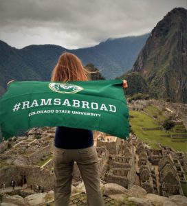 CSU student in Machu Picchu Peru