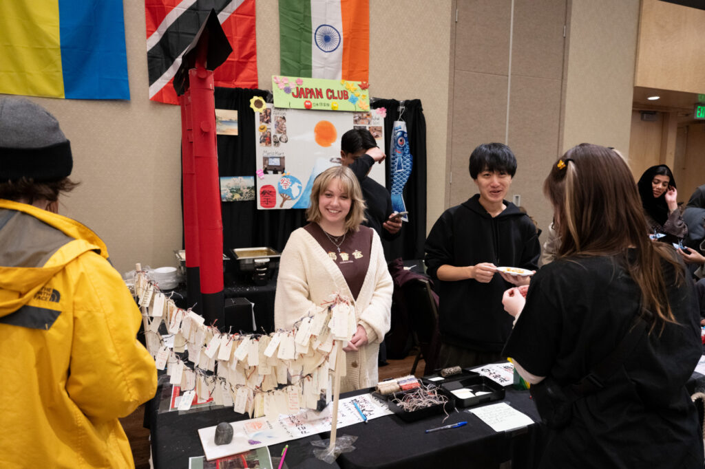 A Japan Club booth at a international fair