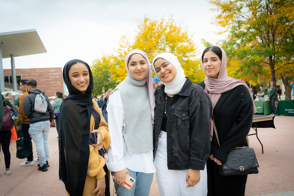 Students on the plaza