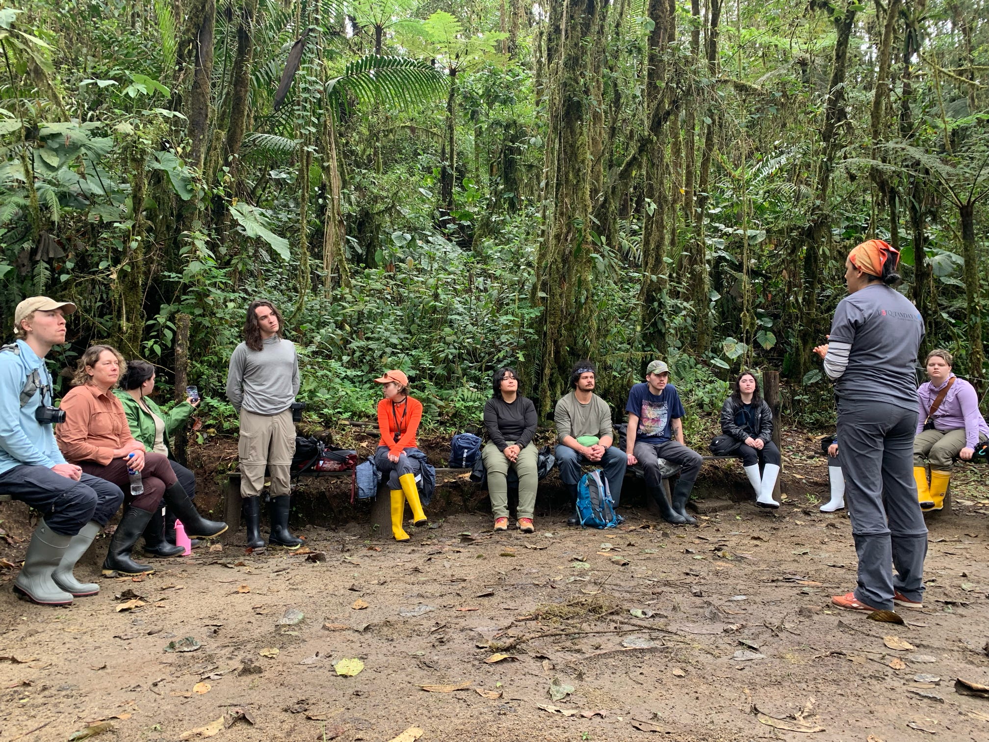 A group in the forest