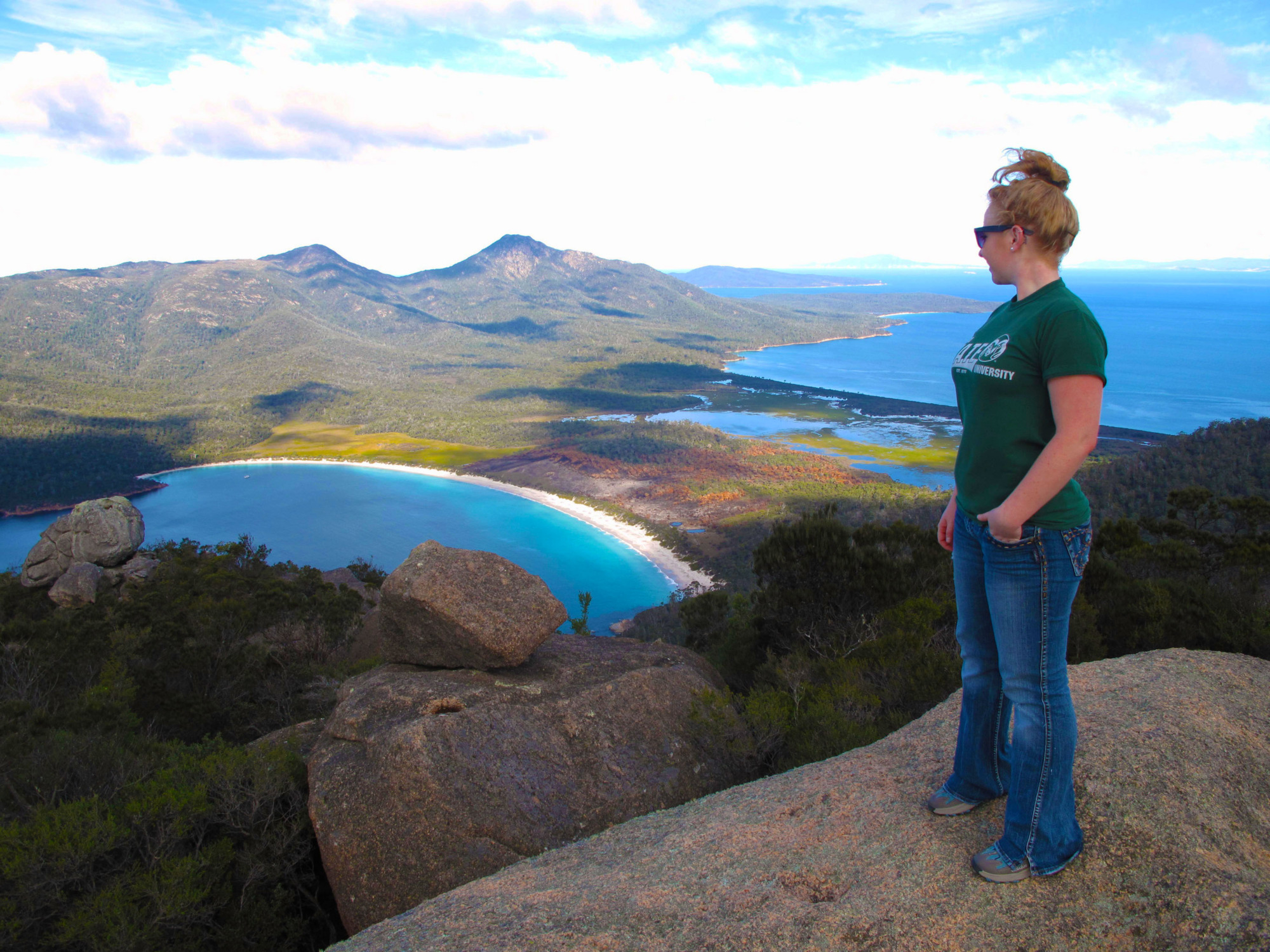 A student overlooking a vista