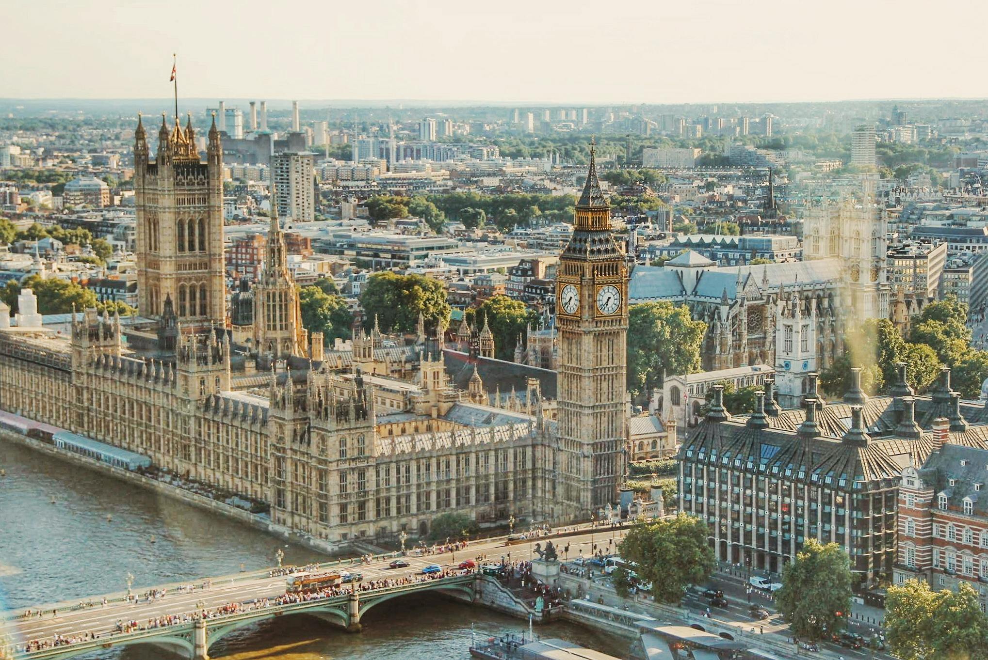 Skyline view of London England