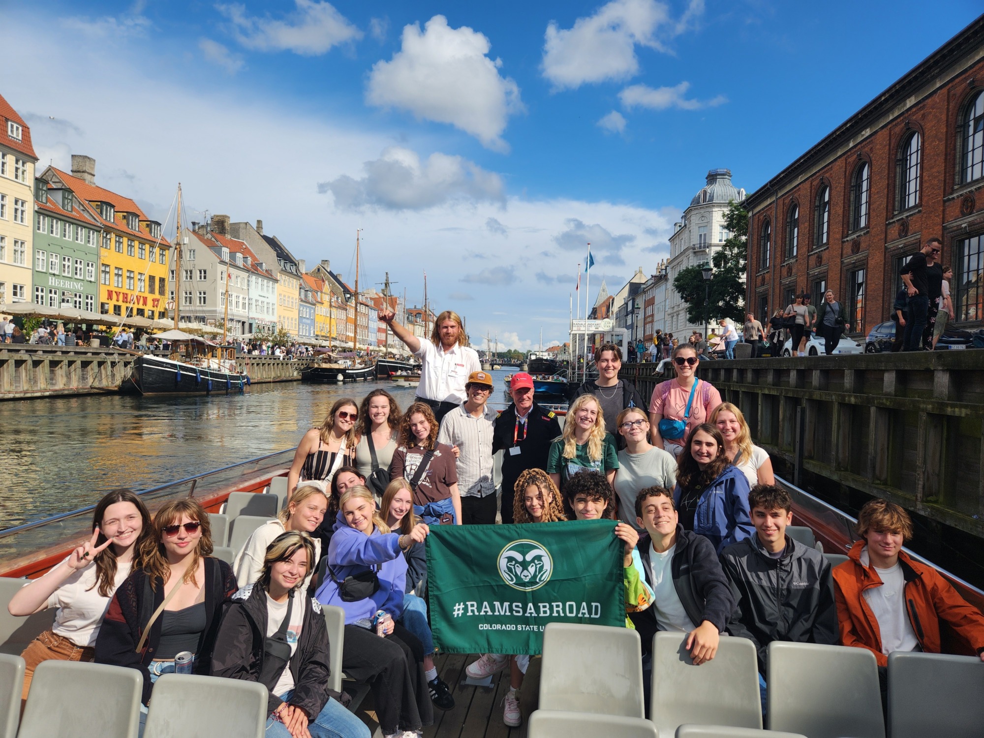 CSU students on a boat in Denmark
