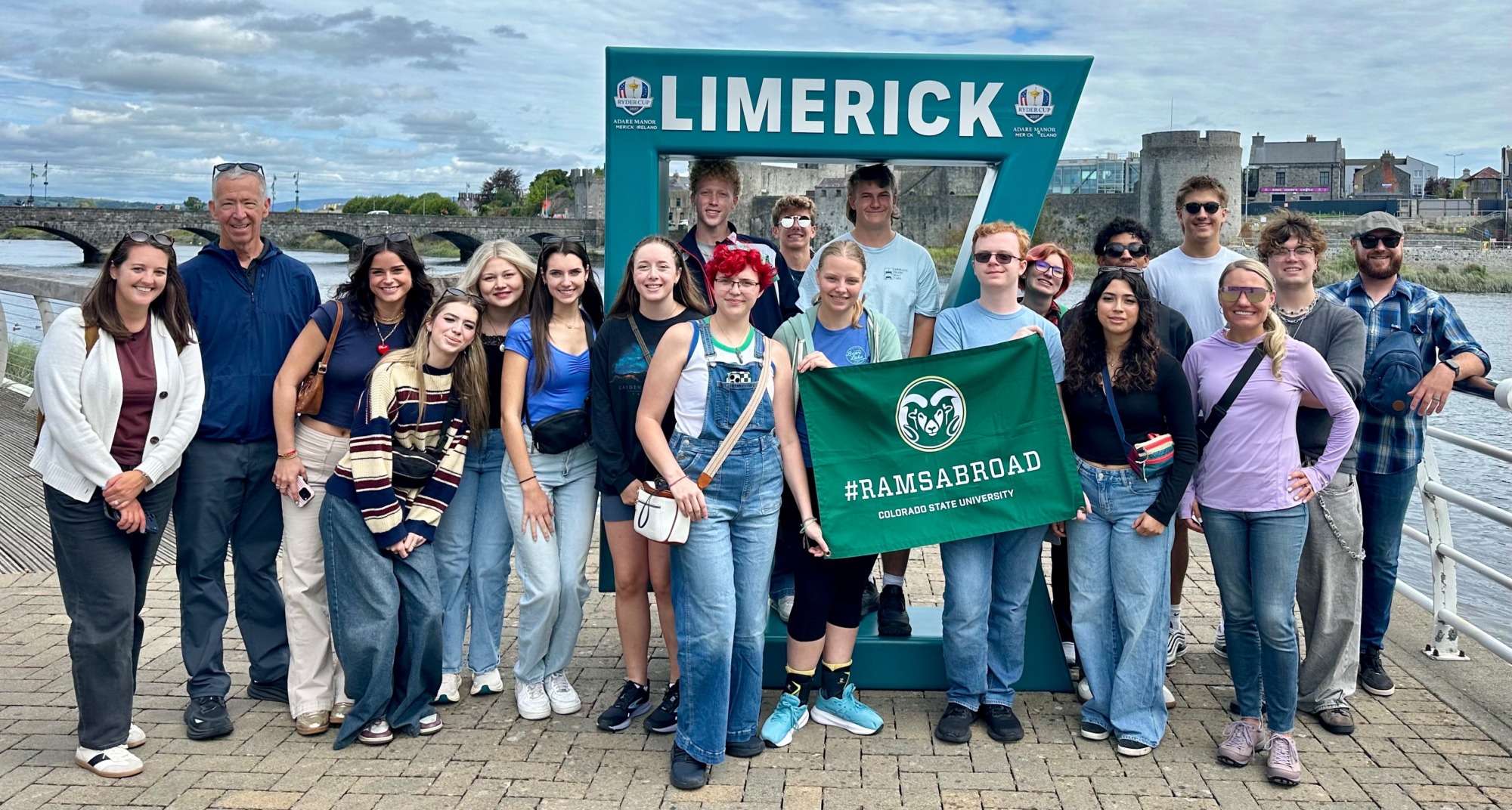 A photo of CSU students in Limerick Ireland