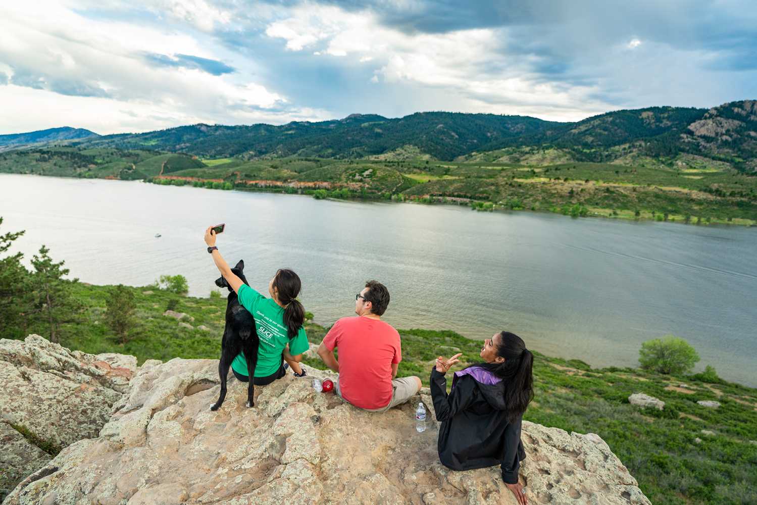 Horsetooth Reservoir is a popular destination for International Students at CSU
