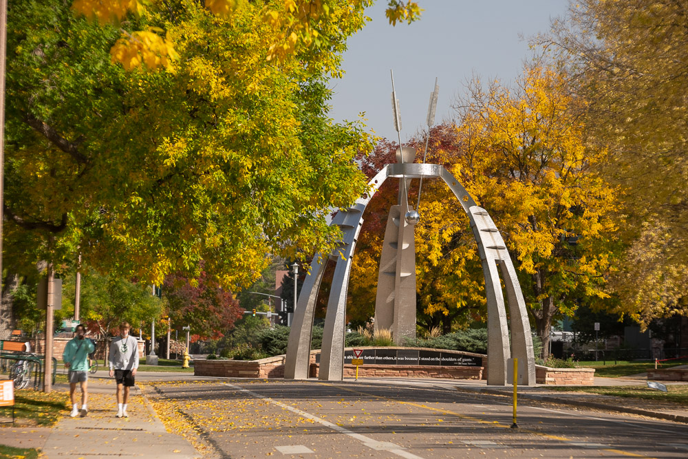 The Colorado State University campus on a fall day